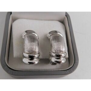 Christian Dior Silver Tone Clip On Earrings‎